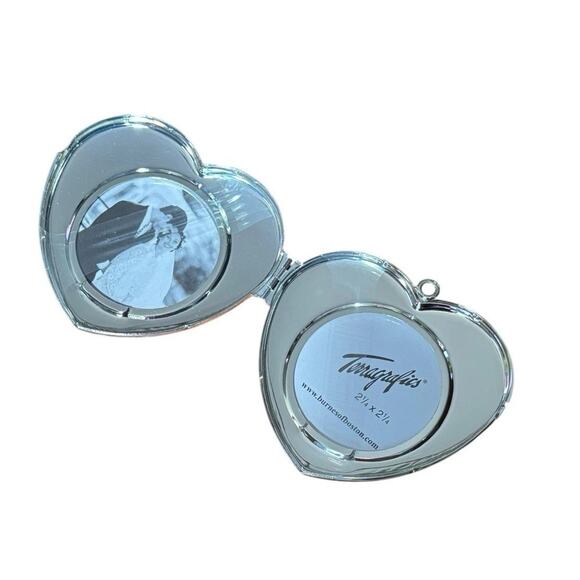 Locket Keepsake Holiday Ornament 2 Photos 2000 Terragrafics Burnes Of Boston - Picture 2 of 8